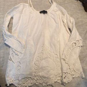 White off the shoulder shirt